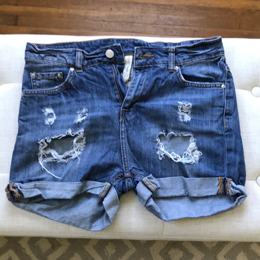 Distressed Jean Shorts